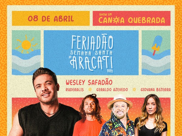 Feriadão da Semana Santa terá grandes shows em Canoa Quebrada Frisson